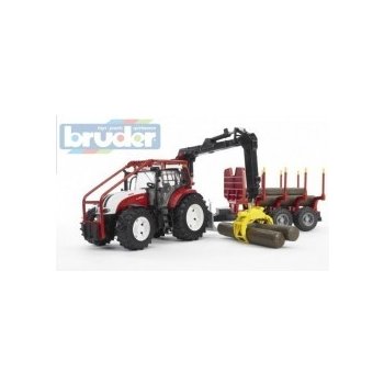 Bruder 3093 Steyr CVT 6230 Lesní traktor s přívěsem