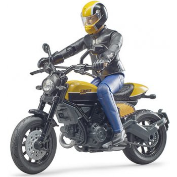 Bruder 63053 Ducati Scrambler Full Throttle s figurkou motorkáře