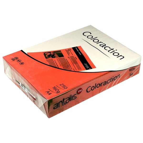 Coloraction A4 160 g 250 ks Chile/jahodově červená