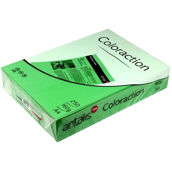 Coloraction A4 160 g 250 ks Dublin/tmavě zelená