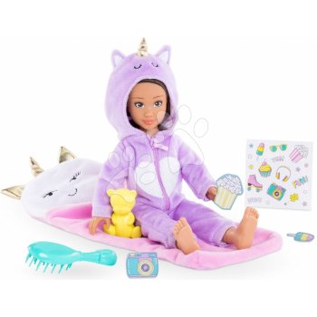 Corolle Luna Pyjama Party Set s dlouhými hnědými vlasy 28 cm