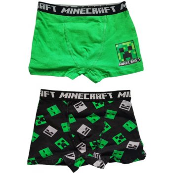 Fashion UK chlapecké boxerky MINECRAFT 2pack TCS035398 zelená/černá