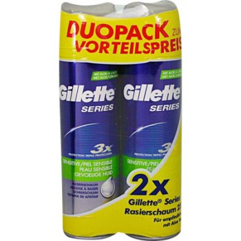 Gillette Series Sensitive pěna na holení 2 x 250 ml