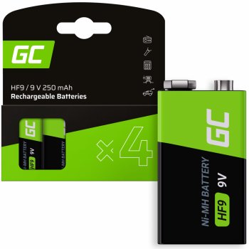 Green Cell 9V 250 mAh 4ks GR19