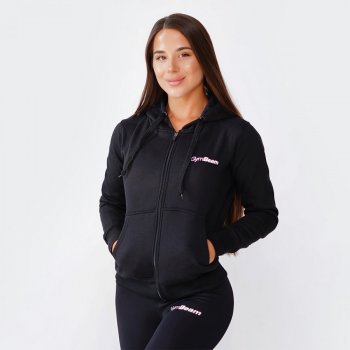 GymBeam Zipper hoodie Black