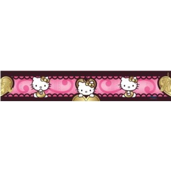 IMPOL TRADE 901 Samolepící bordura Hello Kitty love 5 m x 10,6 cm