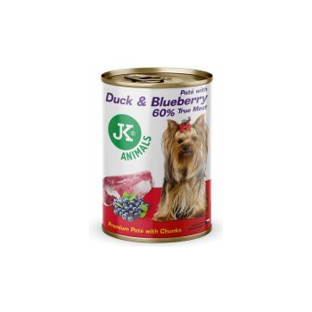 JK Animals Duck & Blueberry Premium Paté with Chunks superprémiová masová 400 g