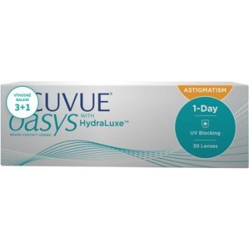 Johnson & Johnson Acuvue Oasys 1-Day with HydraLuxe for Astigmatism 30 čoček balení 3+1 zdarma