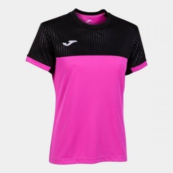 Joma Montreal Short Sleeve T-Shirt Fluor Pink Black