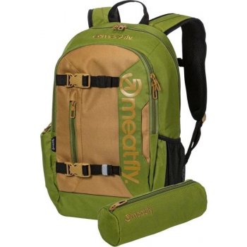 Meatfly batoh Basejumper Forest Green/Brown 22 l hnědá