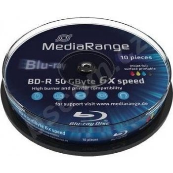 MediaRange BD-R 50GB 6x, printable, spindle, 10ks (MR509)