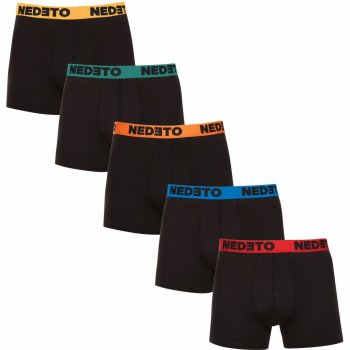 Nedeto 5Pack pánské boxerky černé 5NB002b