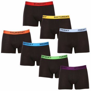 Nedeto 7PACK pánské boxerky černé 7NDTB001-week