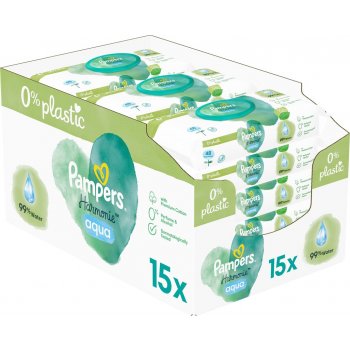 Pampers Harmonie Aqua Dětské Čisticí Ubrousky 15 x 48 ks