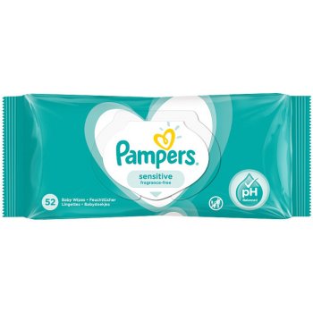 Pampers Sensitive dětské čisticí ubrousky 12 x 52 ks