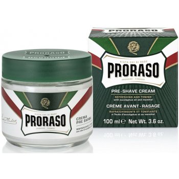 Proraso Green Pre-Shave Cream krém pro snadnější oholení s mentolem a eukalyptem 100 ml