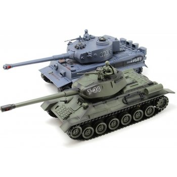 RCobchod Tiger I vs. T34/85 sada bojujících tanků 2,4 GHz RC 65781 RTR 1:10