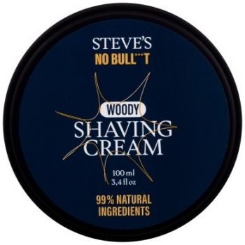 Steve´s No Bull***t Woody Shaving Cream změkčující holicí krém 100 ml