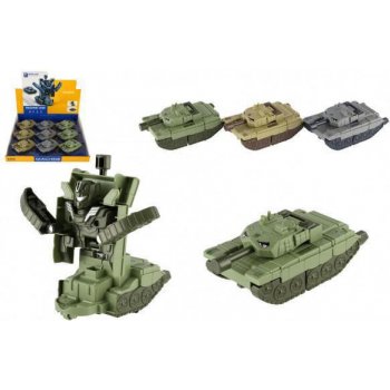 Teddies Transformer tank/robot plast 14 cm na setrvačník