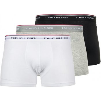 Tommy Hilfiger boxerky černo bílo šedé 3Pack