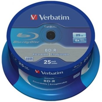 Verbatim BD-R 25GB 6x, cakebox, 25ks (43837)