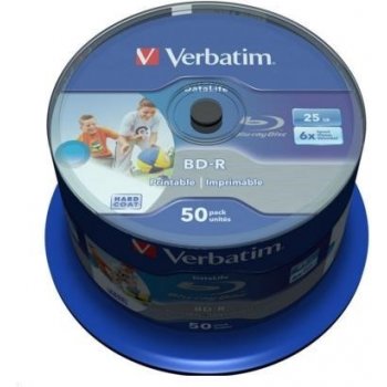 Verbatim BD-R SL 25GB 6x, printable, spindle, 50ks (43812)