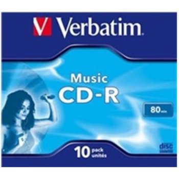 Verbatim CD-R 700MB 16x, AZO, Audio, jewel, 10ks (43365)