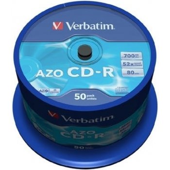 Verbatim CD-R 700MB 52x, AZO, spindle, 50ks (43351)