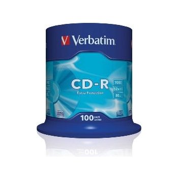 Verbatim CD-R 700MB 52x, cakebox, 100ks (43411)