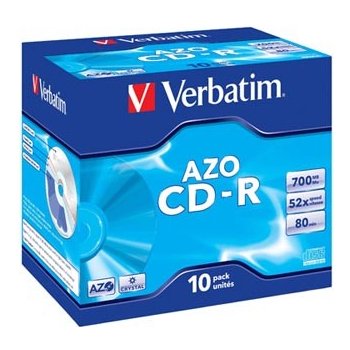 Verbatim CD-R 700MB 52x, Super AZO, jewel, 10ks (43327)