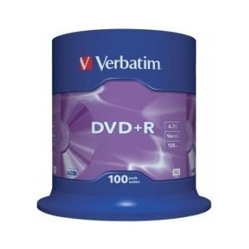 Verbatim DVD+R 4,7GB 16x, AZO, cakebox, 100ks (43551)