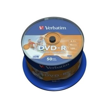 Verbatim DVD-R 4,7GB 16x, AZO, printable, 50ks (43533)