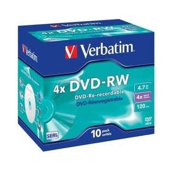 Verbatim DVD-RW 4,7GB 4x, jewel, 5ks (43285)