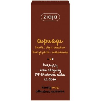 Ziaja Cupuacu Bronzing SPF 10 vyživující samoopalovací pleťový krém na den 50ml