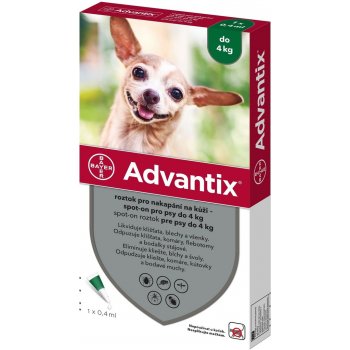 Advantix Spot-on pro psy do 4 kg 1 x 0,4 ml