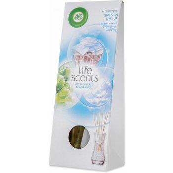 Air Wick Reed Diffuser Life Scents Linen in the Air Prádlo ve vánku vonné tyčinky osvěžovač vzduchu 30 ml