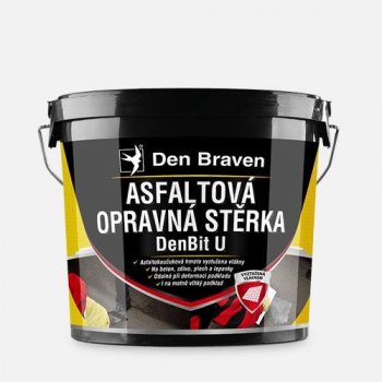 Asfaltová opravná stěrka DenBit U, kbelík 10 kg, černá