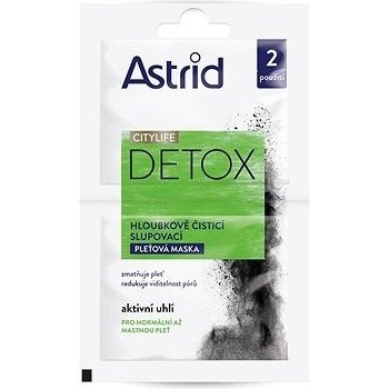 Astrid Detox hloubkově čistící slupovací maska 2 x 8 ml