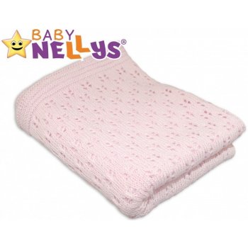 Baby Nellys Háčkovaná dečka růžová