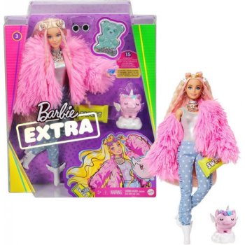 Barbie extra v růžové bundě