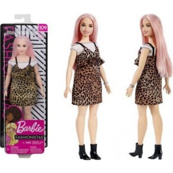 Barbie Fashionistas s leopardími šaty