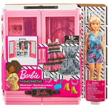 Barbie Šatní skříň s panenkou