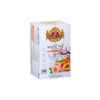 Basilur Bílý čaj White Tea Peach Rose 20 x 1,5 g