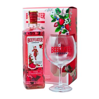 Beefeater Pink Gin 37,5% 0,7 l (dárkové balení 1 sklenice)