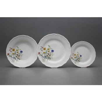 Bohemia Porcelán 1987 Talířová souprava Verona Kvetoucí louka motiv B 12dílná