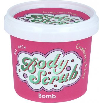 Bomb Cosmetics Cranberry a Lime sprchový peeling 400 g