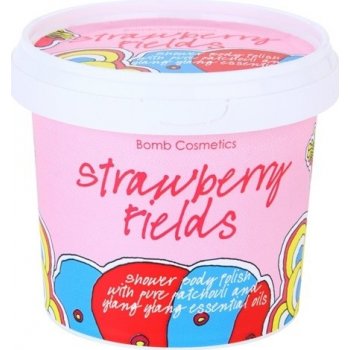 Bomb Cosmetics Strawberry Fields sprchový peeling 365 ml