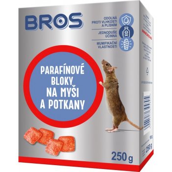 BROS parafínové bloky na myši, krysy a potkany 250 g