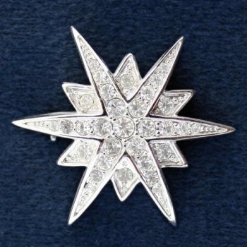 Brož White star Swarovski comp. 09/227114