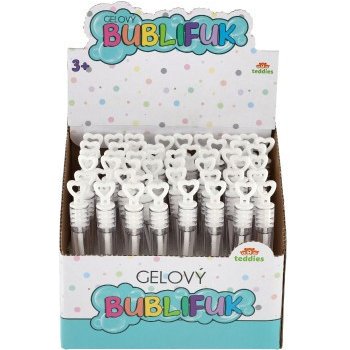 Bublifuk mini 5 ml gelový bílý svatební 10 5cm